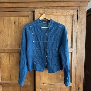 Novelty Vintage Denim Button Down Shirt